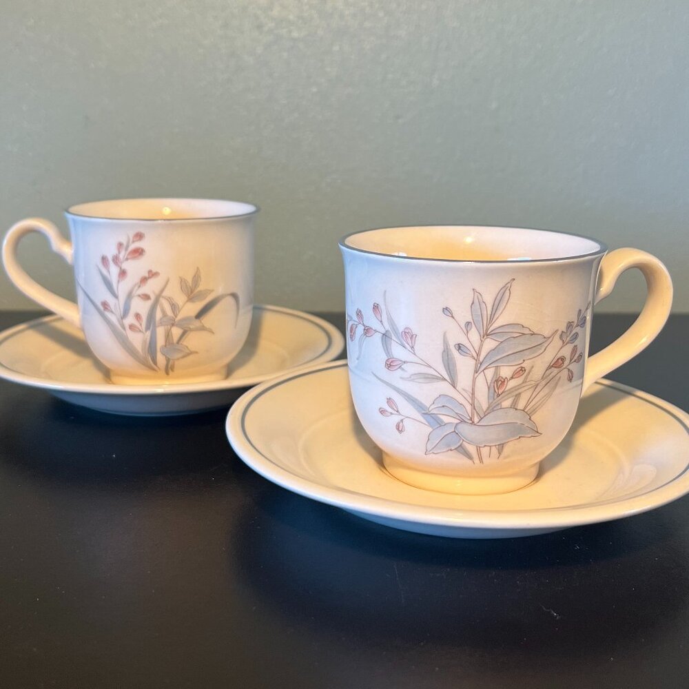 Set of 2 Vintage Noritake Keltcraft Kilkee China Cup Saucer Ireland Floral